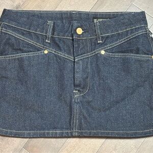 Blank NYC Over the moon Women's Size 27 Blue Metallic Denim Mini Skirt
